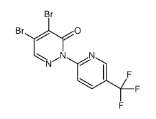 4,5-dibromo-2-[5-(trifluoromethyl)pyridin-2-yl]pyridazin-3-one结构式