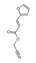 cyanomethyl 3-(furan-2-yl)prop-2-enoate结构式