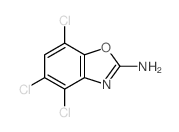 4,5,7-trichlorobenzooxazol-2-amine结构式
