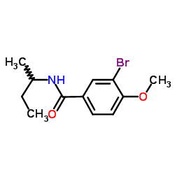 3-Bromo-N-sec-butyl-4-methoxybenzamide结构式