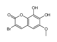 3-bromo-7,8-dihydroxy-6-methoxychromen-2-one结构式
