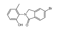 5-bromo-2-(2-hydroxy-6-methylphenyl)-3H-isoindol-1-one结构式