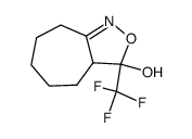 3-hydroxy-3-trifluoromethyl-3H-3a,4,5,6,7,8-hexahydro-cyclohepta[c]isoxazole结构式