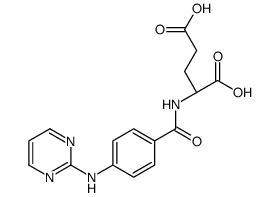 (2S)-2-[[4-(pyrimidin-2-ylamino)benzoyl]amino]pentanedioic acid结构式