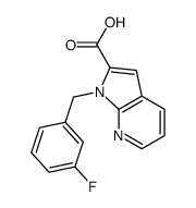 1-[(3-fluorophenyl)methyl]pyrrolo[2,3-b]pyridine-2-carboxylic acid Structure