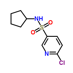 6-Chloro-N-cyclopentyl-3-pyridinesulfonamide结构式
