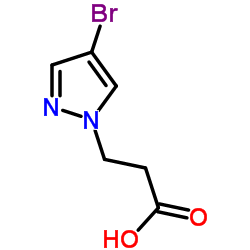 3-(4-溴-1H-吡唑-1-基)丙酸结构式