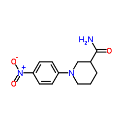 1-(4-Nitrophenyl)-3-piperidinecarboxamide Structure