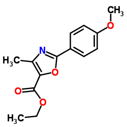 Ethyl 2-(4-methoxyphenyl)-4-methyl-1,3-oxazole-5-carboxylate Structure