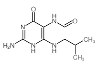 N-[2-amino-4-(2-methylpropylamino)-6-oxo-3H-pyrimidin-5-yl]formamide结构式