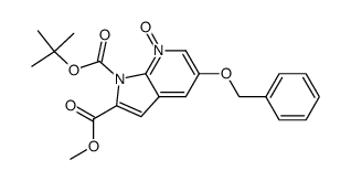 5-benzyloxy-7-oxy-pyrrolo[2,3-b]pyridine-1,2-dicarboxylic acid 1-tert-butyl ester 2-methyl ester结构式