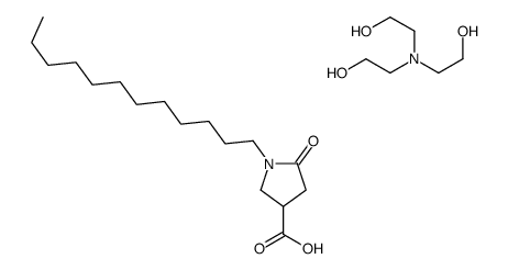 1-dodecyl-5-oxopyrrolidine-3-carboxylic acid, compound with 2,2',2''-nitrilotriethanol (1:1)结构式