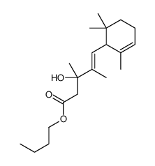 butyl 3-hydroxy-3,4-dimethyl-5-(2,6,6-trimethyl-2-cyclohexen-1-yl)pent-4-en-1-oate结构式