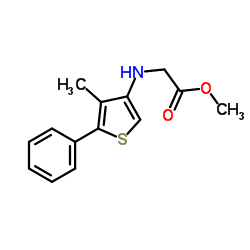 Methyl N-(4-methyl-5-phenyl-3-thienyl)glycinate结构式