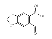 (6-FORMYLBENZO[D][1,3]DIOXOL-5-YL)BORONIC ACID structure