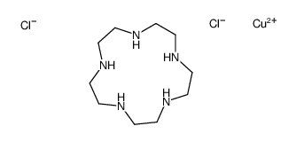 copper,1,4,7,10,13-pentazacyclopentadecane,dichloride Structure