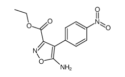 5-amino-4-(4-nitro-phenyl)-isoxazole-3-carboxylic acid ethyl ester结构式