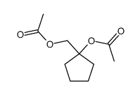 1-acetoxy-1-acetoxymethyl-cyclopentane Structure