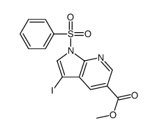 1H-Pyrrolo[2,3-b]pyridine-5-carboxylic acid, 3-iodo-1-(phenylsulfonyl)-, Methyl ester picture