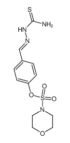 morpholine-4-sulfonic acid-(4-thiosemicarbazonomethyl-phenyl ester)结构式