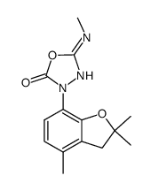 3-(2,3-dihydro-2,2,4-trimethylbenzofuran-7-yl)-5-(methylimino)-1,3,4-oxadiazolidin-2(3H)-one结构式
