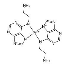 di-(6-aminoethylaminopurine)platinum(II) Structure