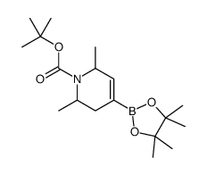2,6-Dimethyl-4-(4,4,5,5-tetramethyl-[1,3,2]dioxaborolan-2-yl)-3,6-dihydro-2H-pyridine-1-carboxylicacid tert-butyl ester Structure