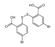 5-bromo-2-[(4-bromo-2-carboxyphenyl)disulfanyl]benzoic acid Structure