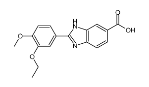 2-(3-ethoxy-4-methoxyphenyl)-3H-benzimidazole-5-carboxylic acid Structure