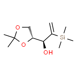 (1S,4'R)-1-(2,2-dimethyl-1,3-dioxolane-4-yl)-2-trimethylsilylprop-2-en-1-ol Structure