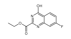 ethyl 7-fluoro-4-hydroxyquinazoline-2-carboxylate结构式