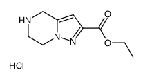 Ethyl 4,5,6,7-tetrahydropyrazolo[1,5-a]pyrazine-2-carboxylate hyd rochloride (1:1) Structure