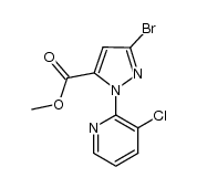 methyl 3-bromo-1-(3-chloropyridin-2-yl)-1H-pyrazole-5-carboxylate Structure