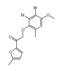 2-(2,3-dibromo-4-methoxy-6-methylphenoxy)-1-(5-methylfuran-2-yl)ethanone结构式