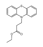 β-(10-Phenothiazyl)propionic acid ethyl ester结构式