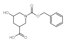 1-Cbz-5-Hydroxypiperidine-3-carboxylic Acid Structure