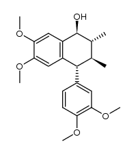 (7S,7'R,8R,8'S)-3',4',4,5-tetramethoxy-2,7'-cyclolignan-7-ol结构式