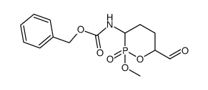 (6-Formyl-2-methoxy-2-oxo-2λ5-[1,2]oxaphosphinan-3-yl)-carbamic acid benzyl ester结构式