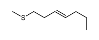 1-methylsulfanylhept-3-ene结构式