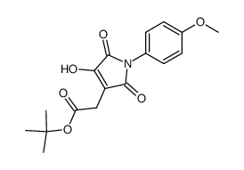 [4-Hydroxy-1-(4-methoxy-phenyl)-2,5-dioxo-2,5-dihydro-1H-pyrrol-3-yl]-acetic acid tert-butyl ester Structure