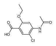 4-(acetylamino)-5-chloro-2-ethoxybenzoic acid结构式
