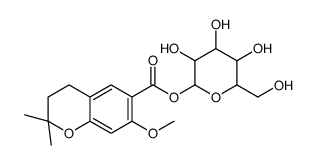 [3,4,5-trihydroxy-6-(hydroxymethyl)oxan-2-yl] 7-methoxy-2,2-dimethyl-3,4-dihydrochromene-6-carboxylate结构式