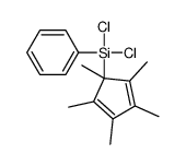 dichloro-(1,2,3,4,5-pentamethylcyclopenta-2,4-dien-1-yl)-phenylsilane Structure