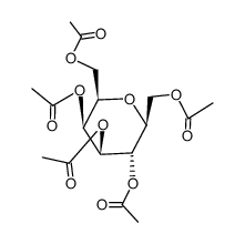 L-glycero-L-galacto-Heptitol, 2,6-anhydro-, pentaacetate结构式
