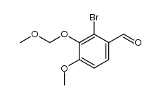 2-bromo-3-(methoxymethoxy)-4-methoxybenzaldehyde Structure