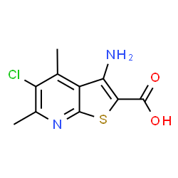 3-Amino-5-chloro-4,6-dimethylthieno[2,3-b]pyridine-2-carboxylic acid structure