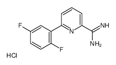 6-(2,5-difluorophenyl)pyridine-2-carboximidamide,hydrochloride Structure