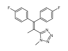 5-[2,2-bis(4-fluorophenyl)-1-methylethenyl]-1-methyl-1H-tetrazole结构式