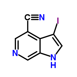 3-Iodo-1H-pyrrolo[2,3-c]pyridine-4-carbonitrile Structure
