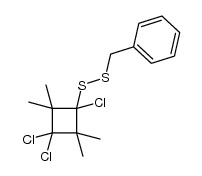 (benzyl)(1,3,3-trichloro-2,2,4,4-tetramethylcyclobutyl)disulfide结构式